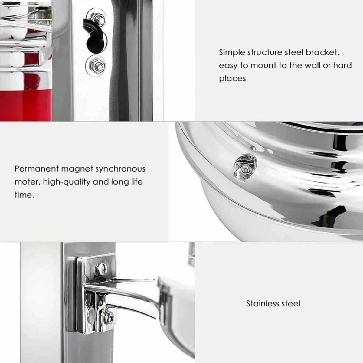 LED Barber Pole Shop Sign Red White Blue - Image 3