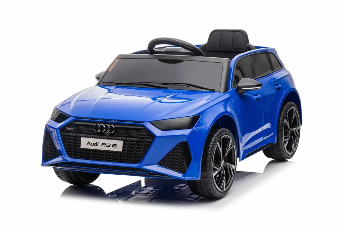 Licenced 12V Audi RS 6 Ride on Kids Toy Blue - Image 1