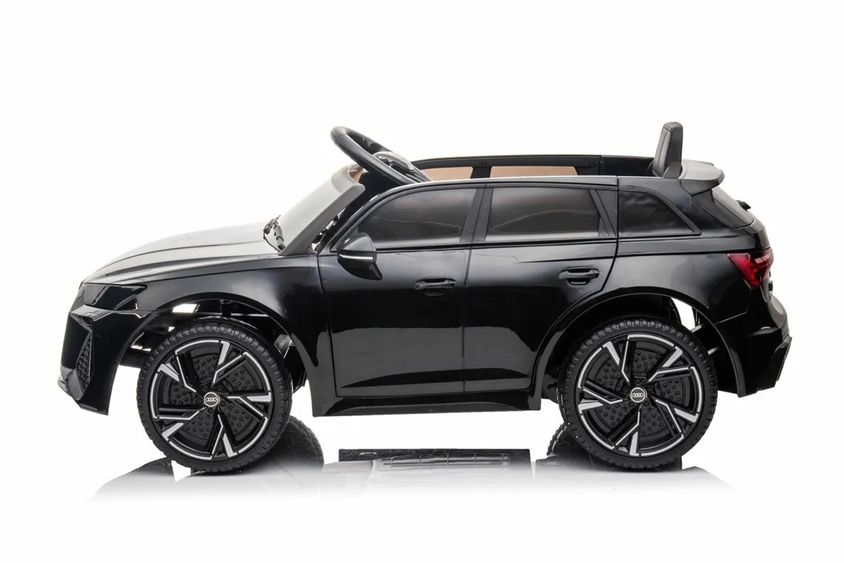 Licenced 12V Audi RS 6 Ride on Kids Toy Black - Image 3