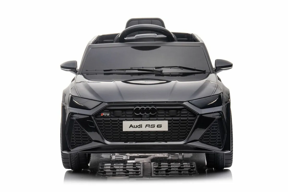 Licenced 12V Audi RS 6 Ride on Kids Toy Black - Image 4