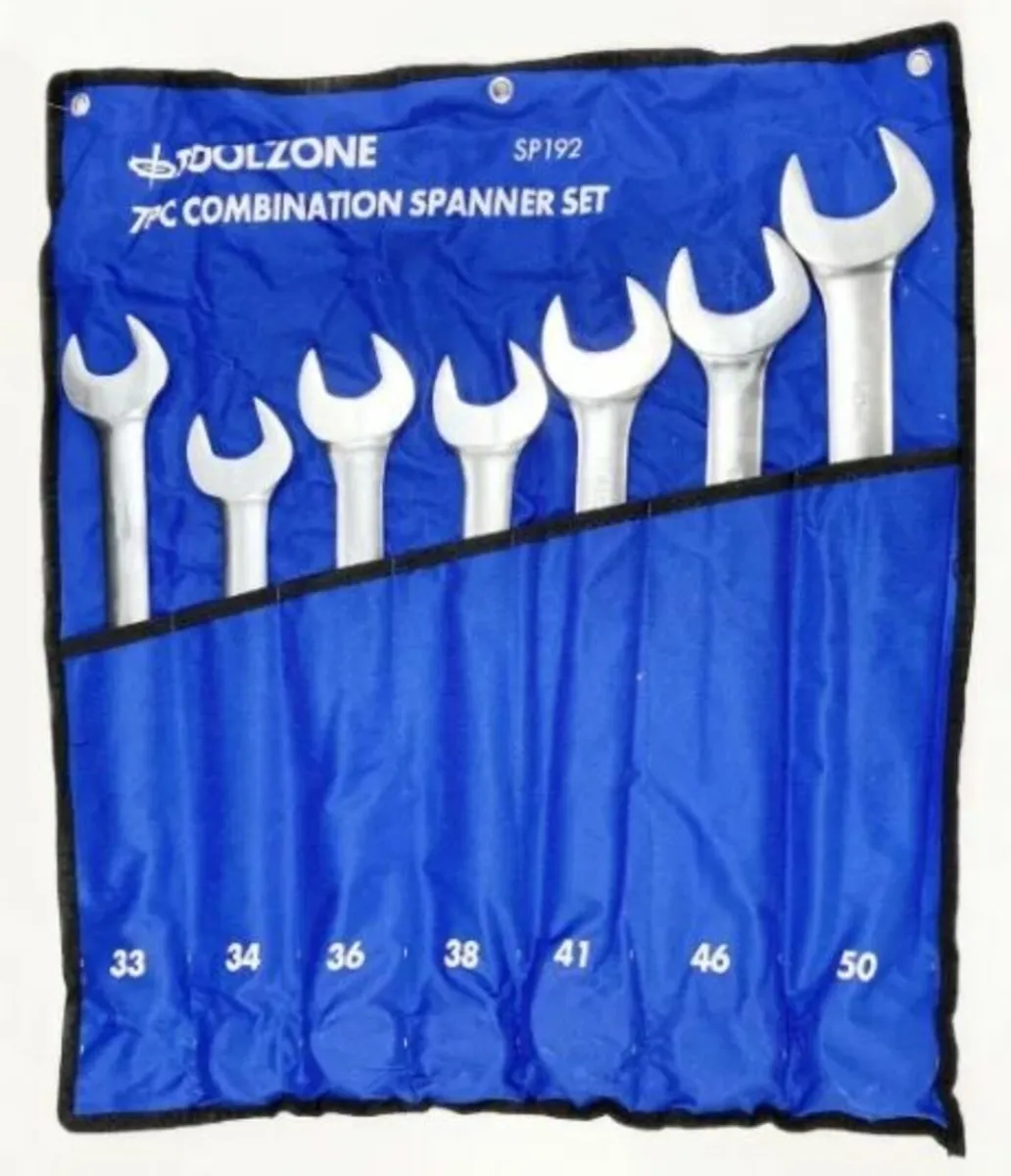 7PC CRV COMB SPANNER SET JUMBO METRIC - Image 2