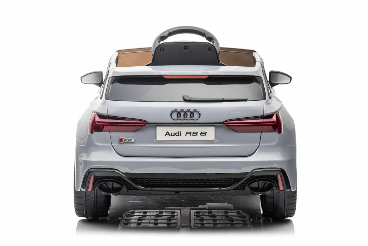 Licenced 12V Audi RS 6 Ride on Kids Toy Gray - Image 3