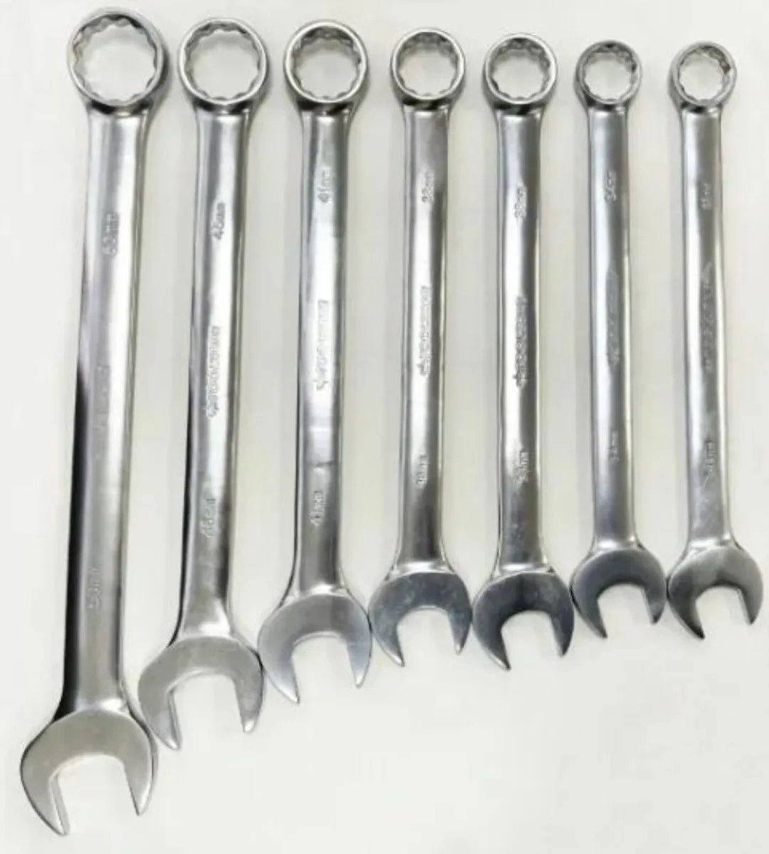 7PC CRV COMB.SPANNER SET JUMBO METRIC - Image 1