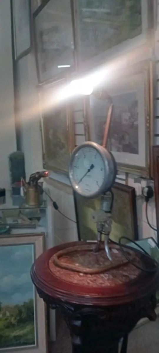 Steam Punk Copper Pipe And Gauge Table Lamp - Image 2
