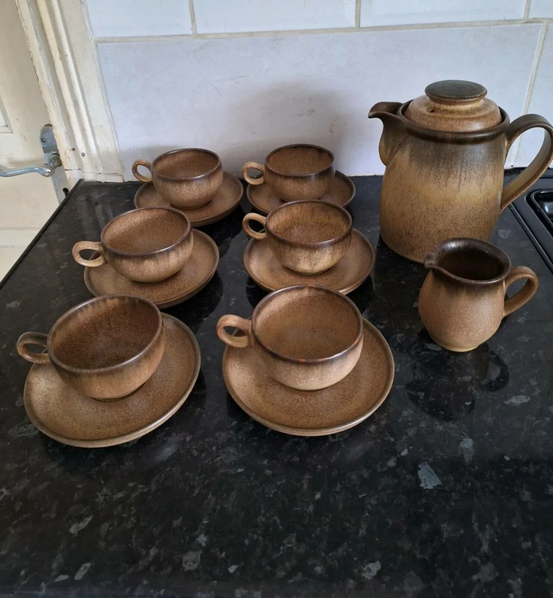 Denby coffee set plus side plates - Image 1