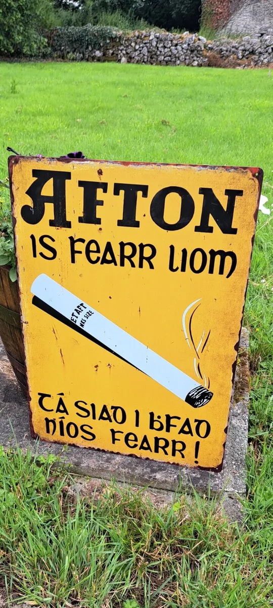 Large  afton metal sign