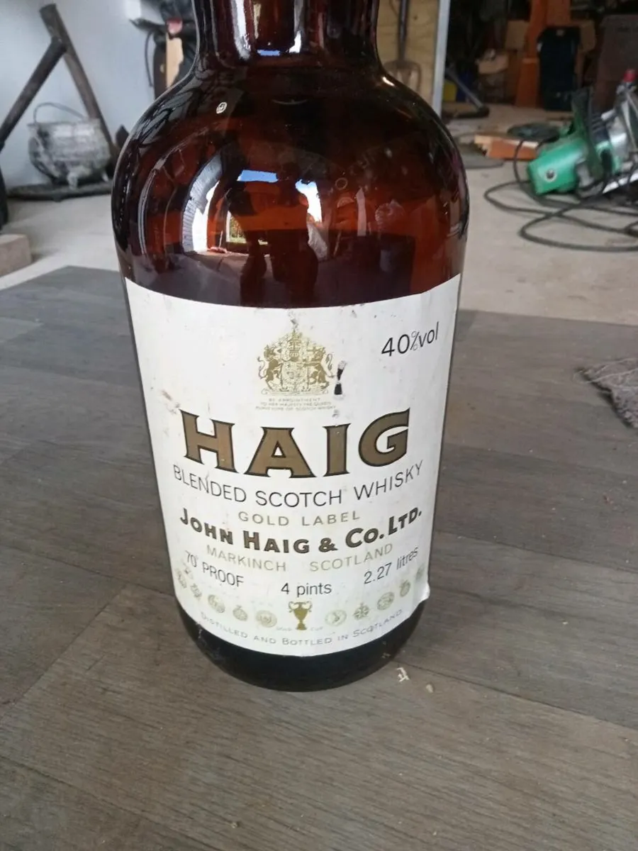 Two old 5 liter whiskey bottles - Image 1