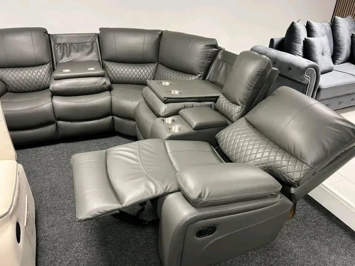 Corner Rita Manual or Electric Leather Recliner - Image 4