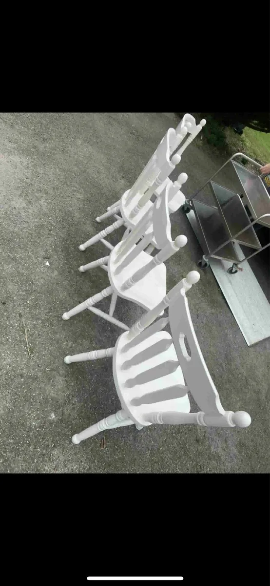 4 x white kitchen chairs set €80 set - Image 2