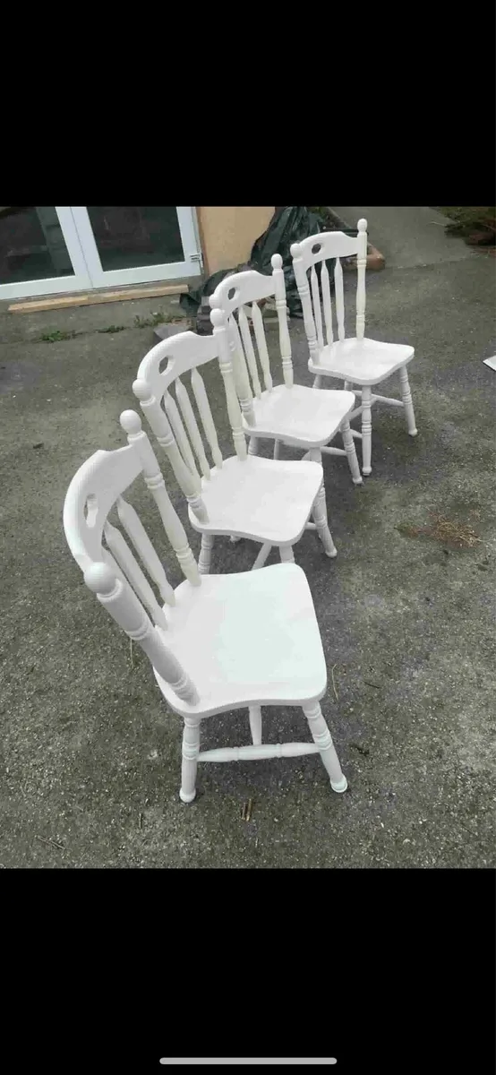 4 x white kitchen chairs set €80 set - Image 3