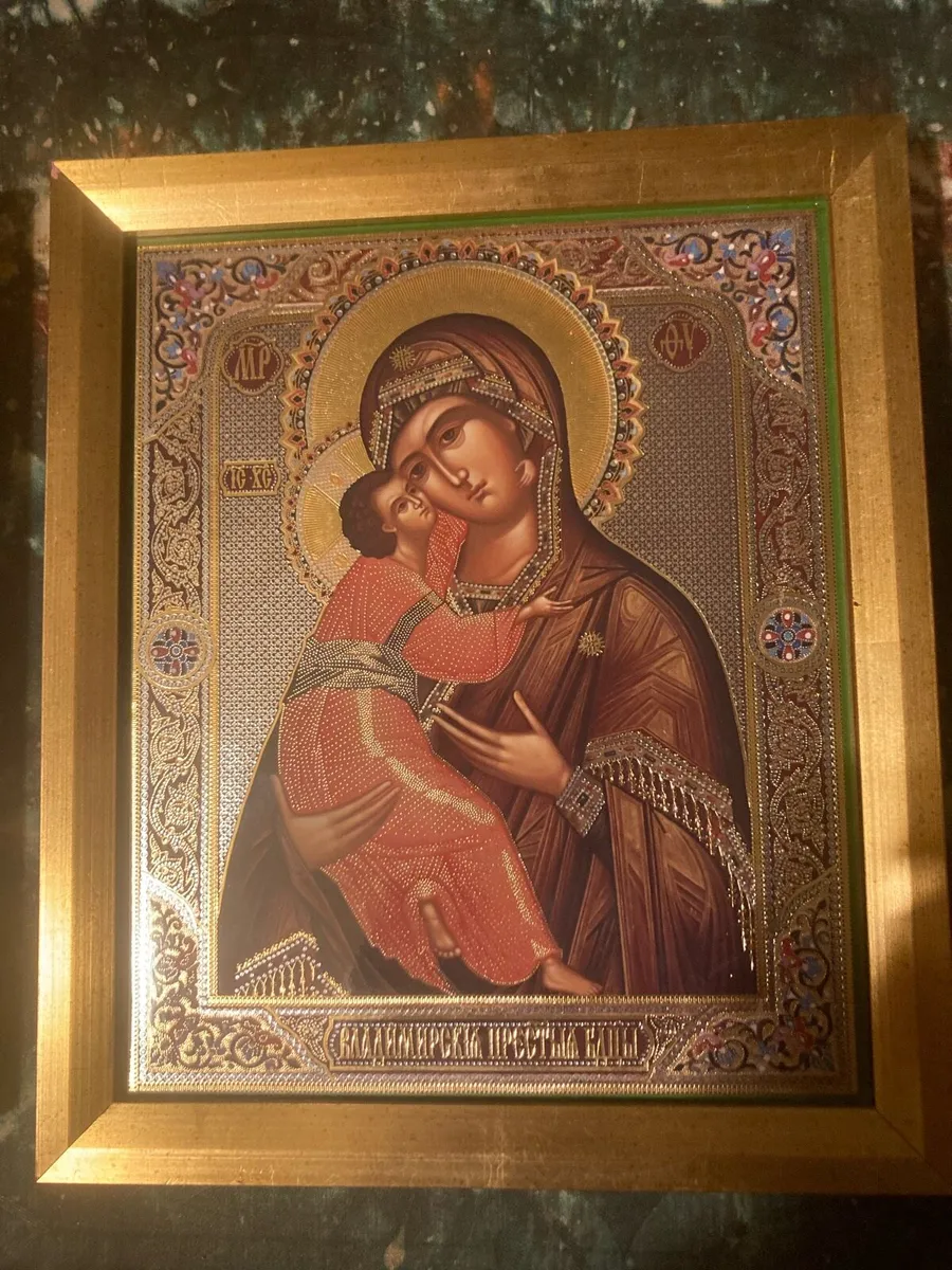 Glass Christian icons framed free postage - Image 2