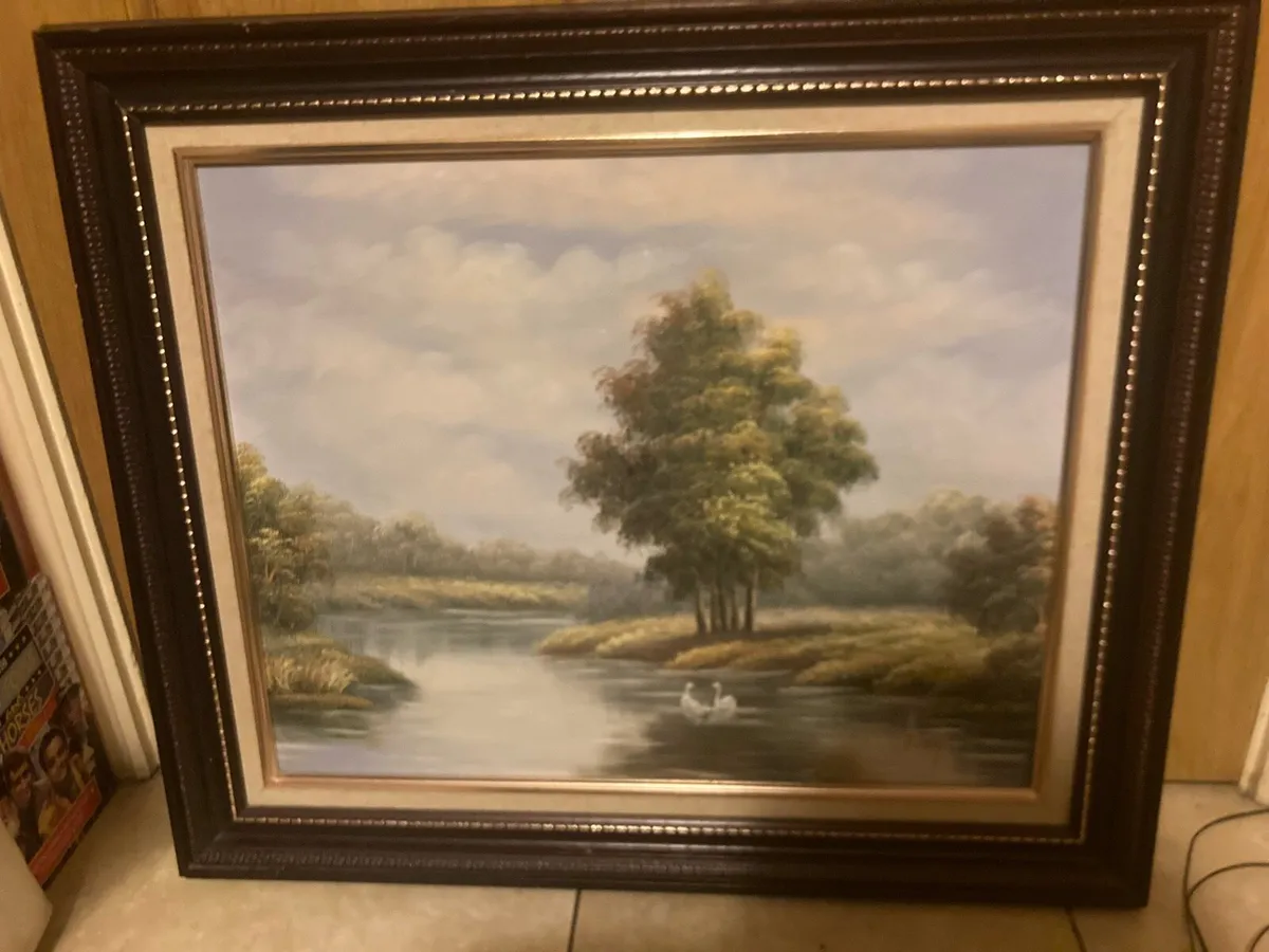 Oil painting signed framed free postage