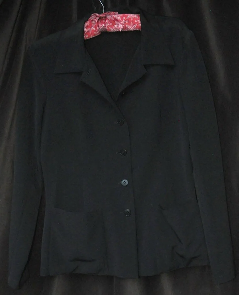 Long Black Lightweight Jacket - Image 2