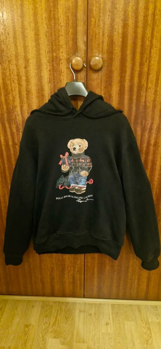 Ralph Lauren Polo Bear Hoodie - Black - Size S (Re - Image 1