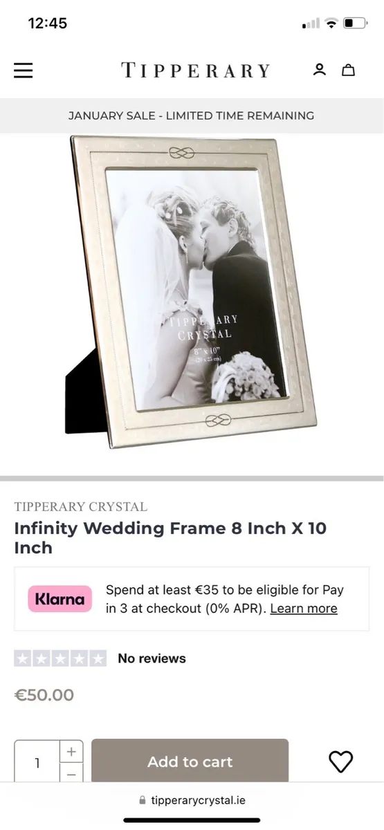 Tipperary crystal picture frame - Image 1