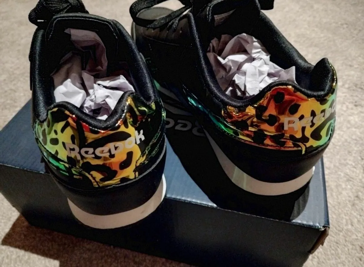 Black Reebok Trainers  Brand new in box  Size: UK5 - Image 2