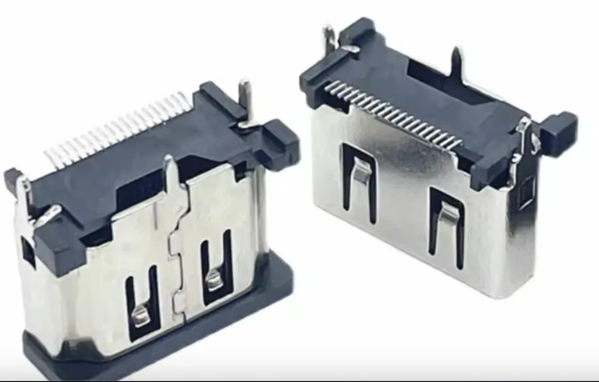 Female HDMI Connector 19PIN SMD 180 Degree PCB Rec - Image 2