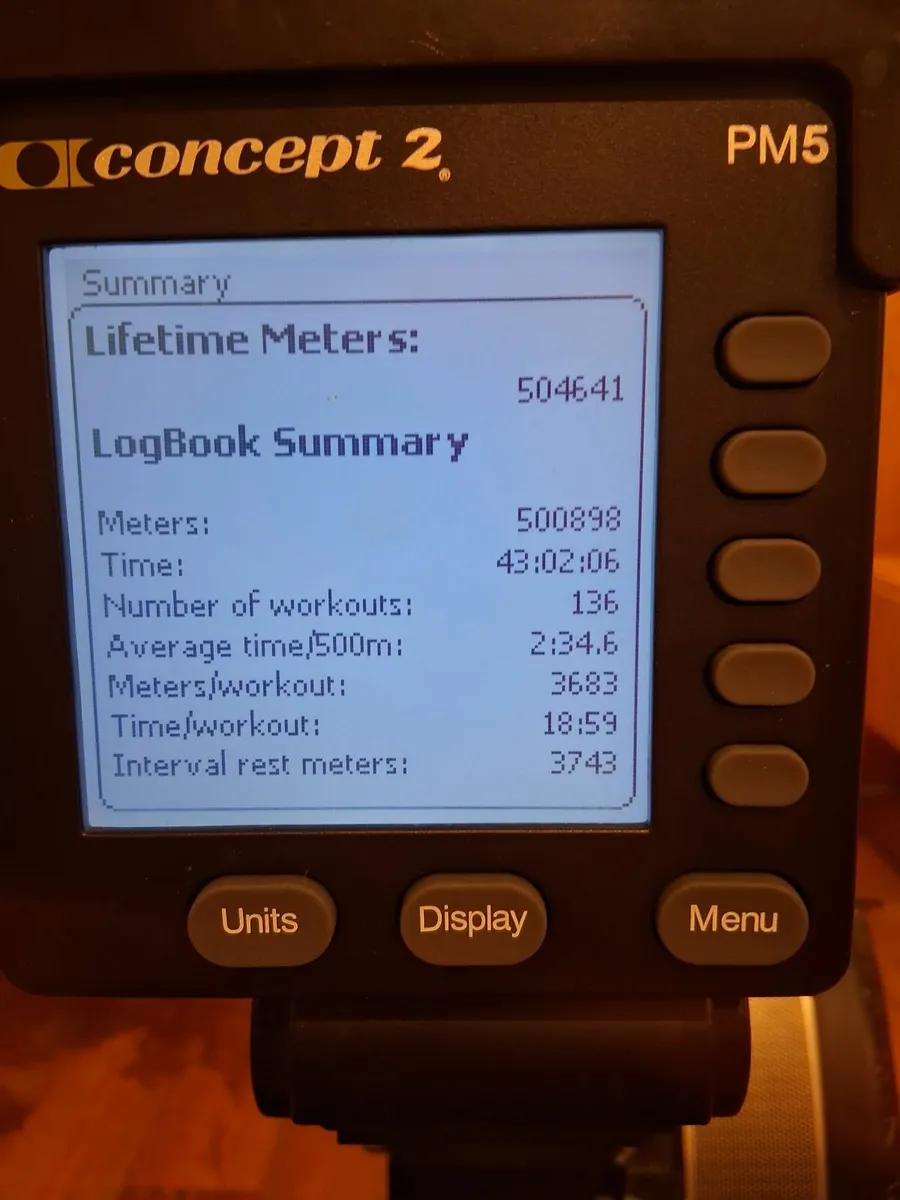 Concept 2 Rower, PM5, Mat and Cover €1,000 - Image 2