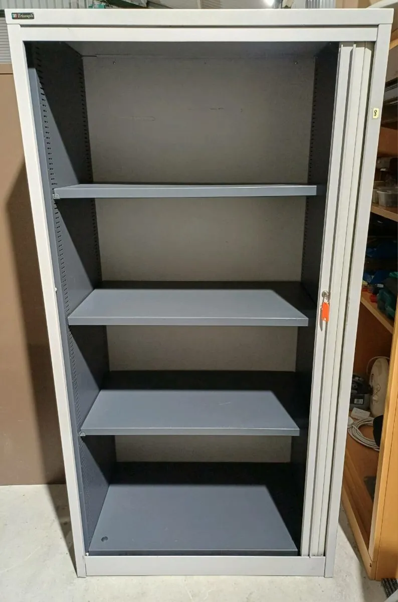 1.65m Triumph Steel Single Door Tambour Cabinet - Image 2