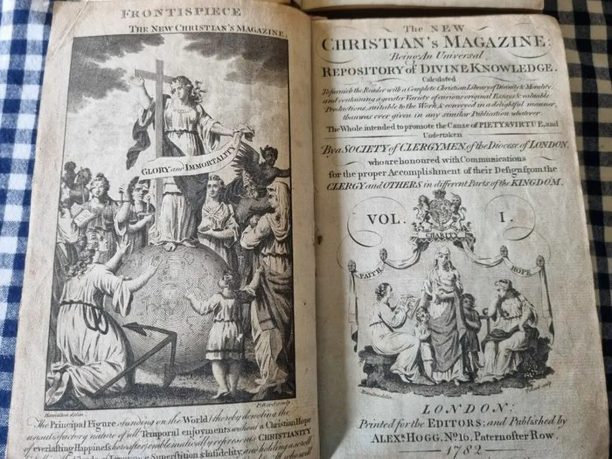 Two old books - Christian's Magazine 1782 - Image 1