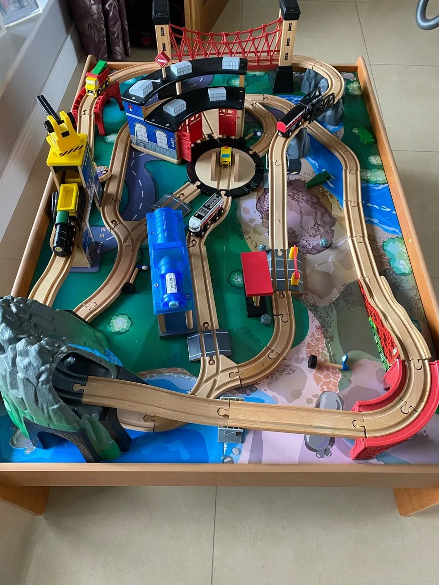 Wooden Train Table dolls house - Image 1