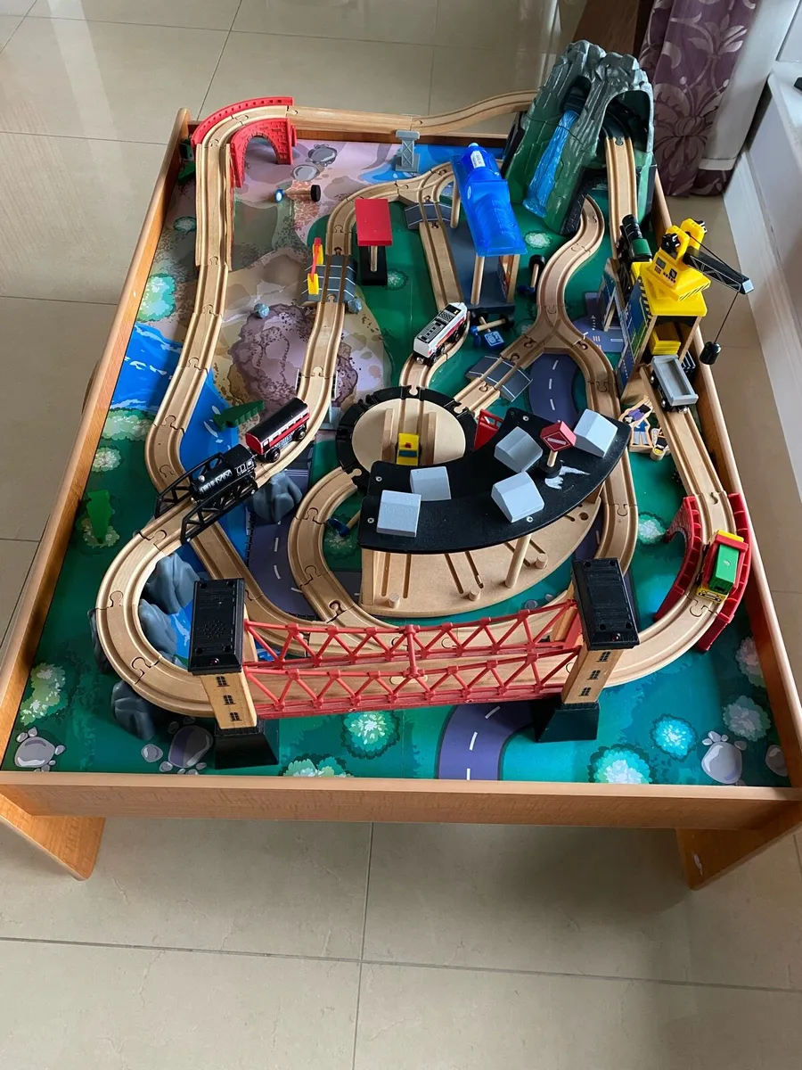 Wooden Train Table dolls house - Image 3
