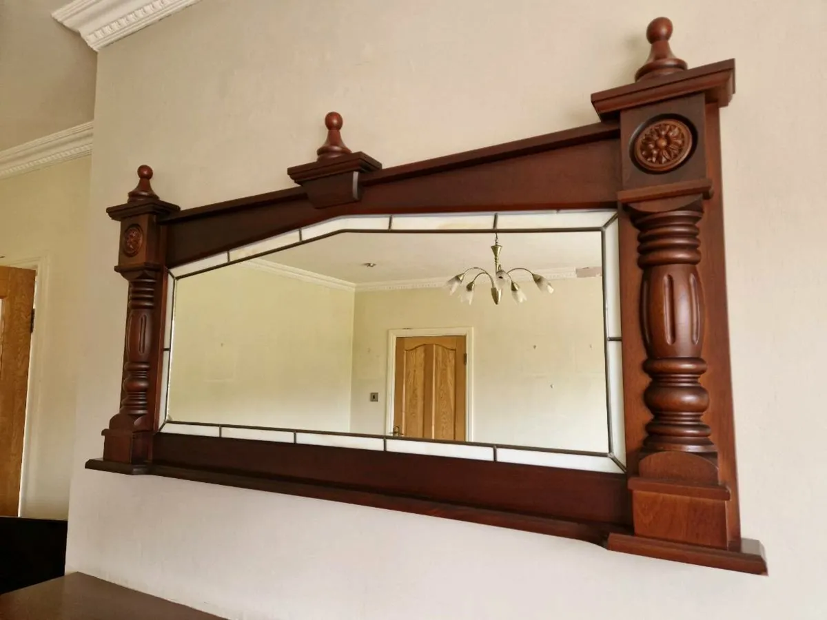 Mahogany overmantle