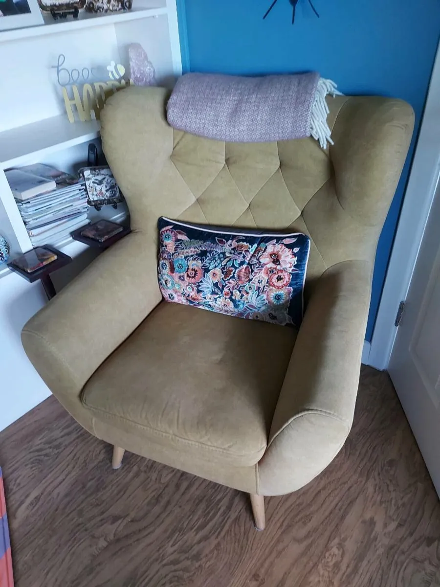 Gold Colour Armchair very comfortable
