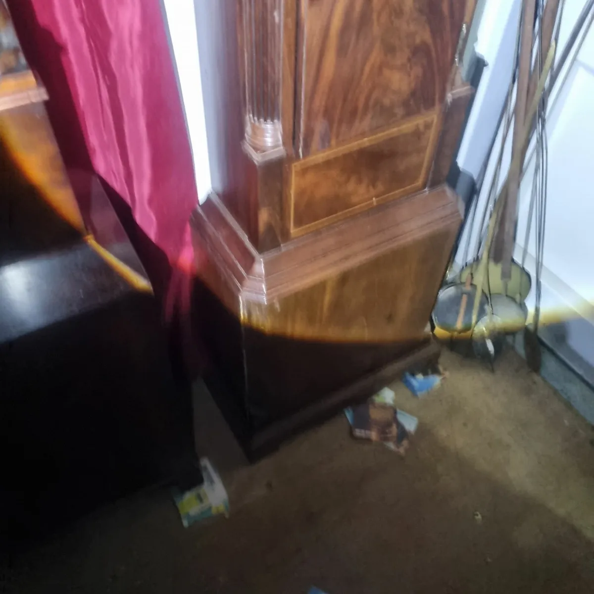 georgian inlaid grandfather clock - Image 4