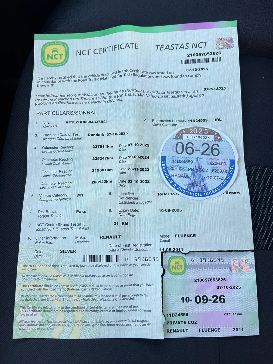 2011 Renault Fluance 1.5 Diesel NCT 9/26 TAX 06/26 - Image 3