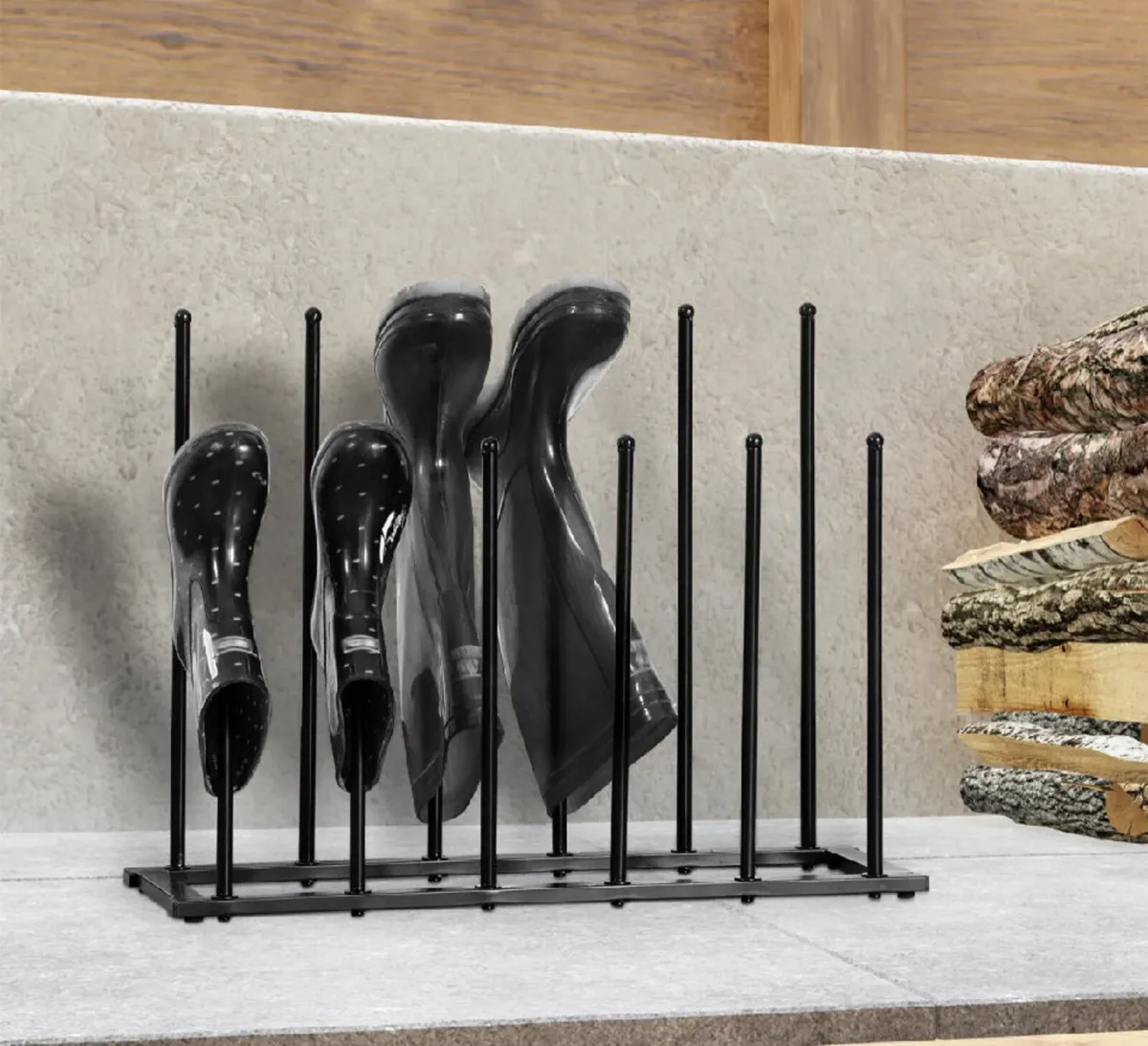 Indoor / Outdoor Welly Boot Rack 6 Pairs NEW - Image 1