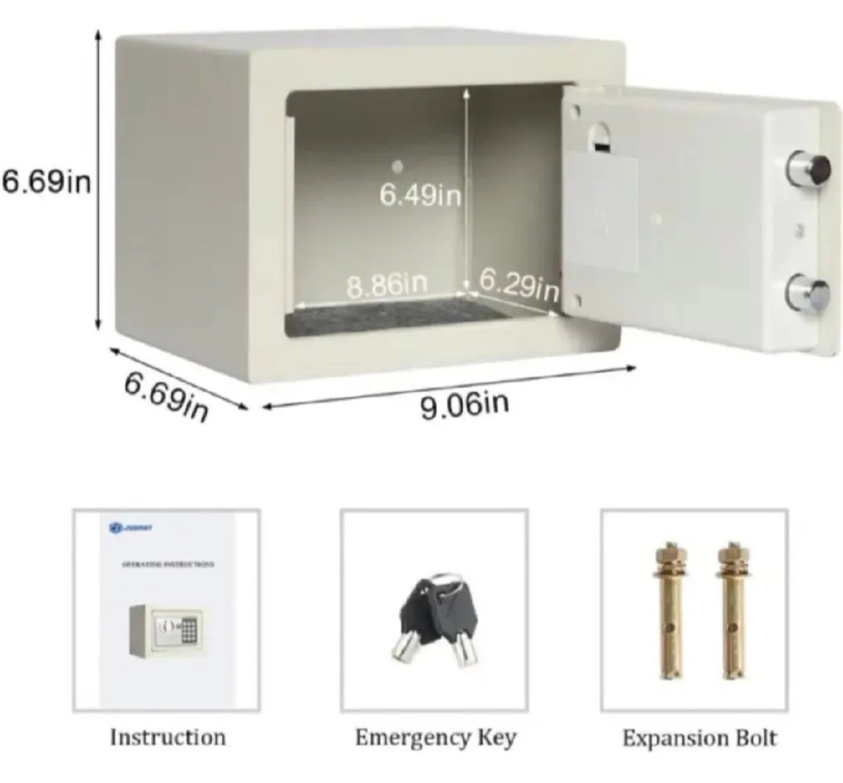 Compact Digital Safe Steel • Home or Office - Image 2