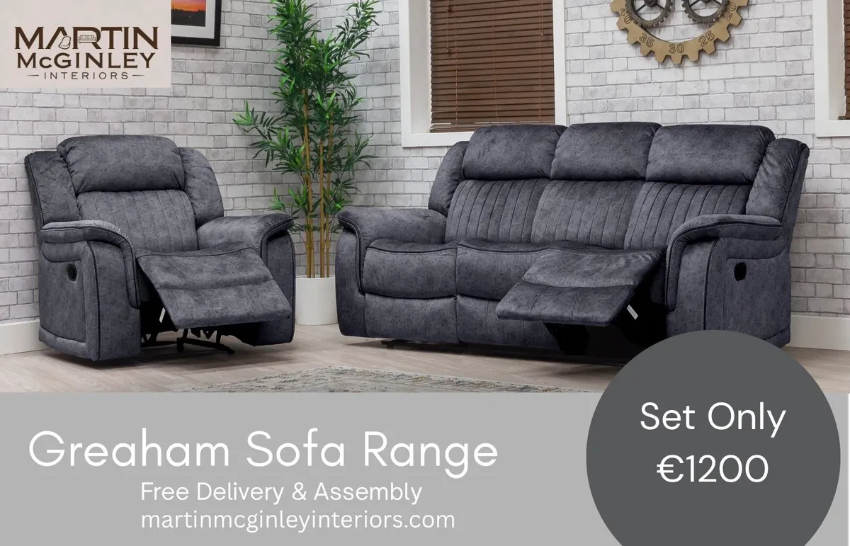 New Gresham 3+1+1 Grey Sofa Sets - Image 2