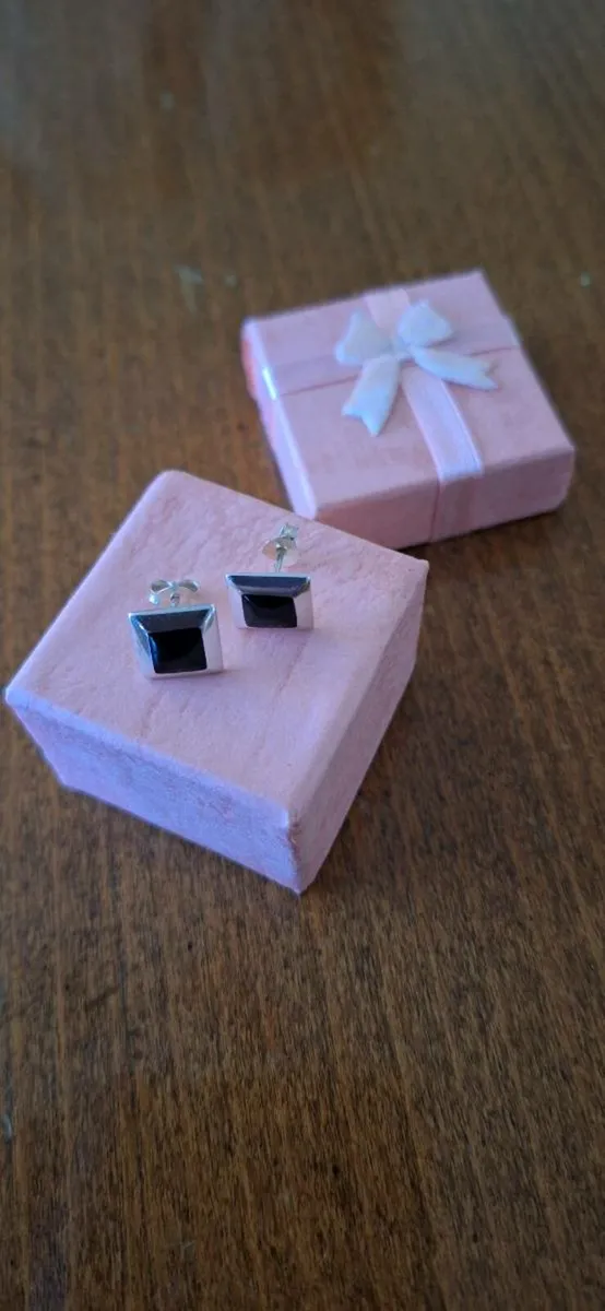 Sterling Silver Earrings Black - Image 4