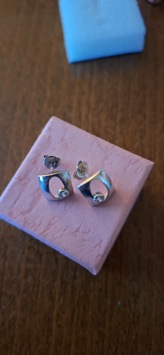 Sterling Silver Earrings Stone - Image 4