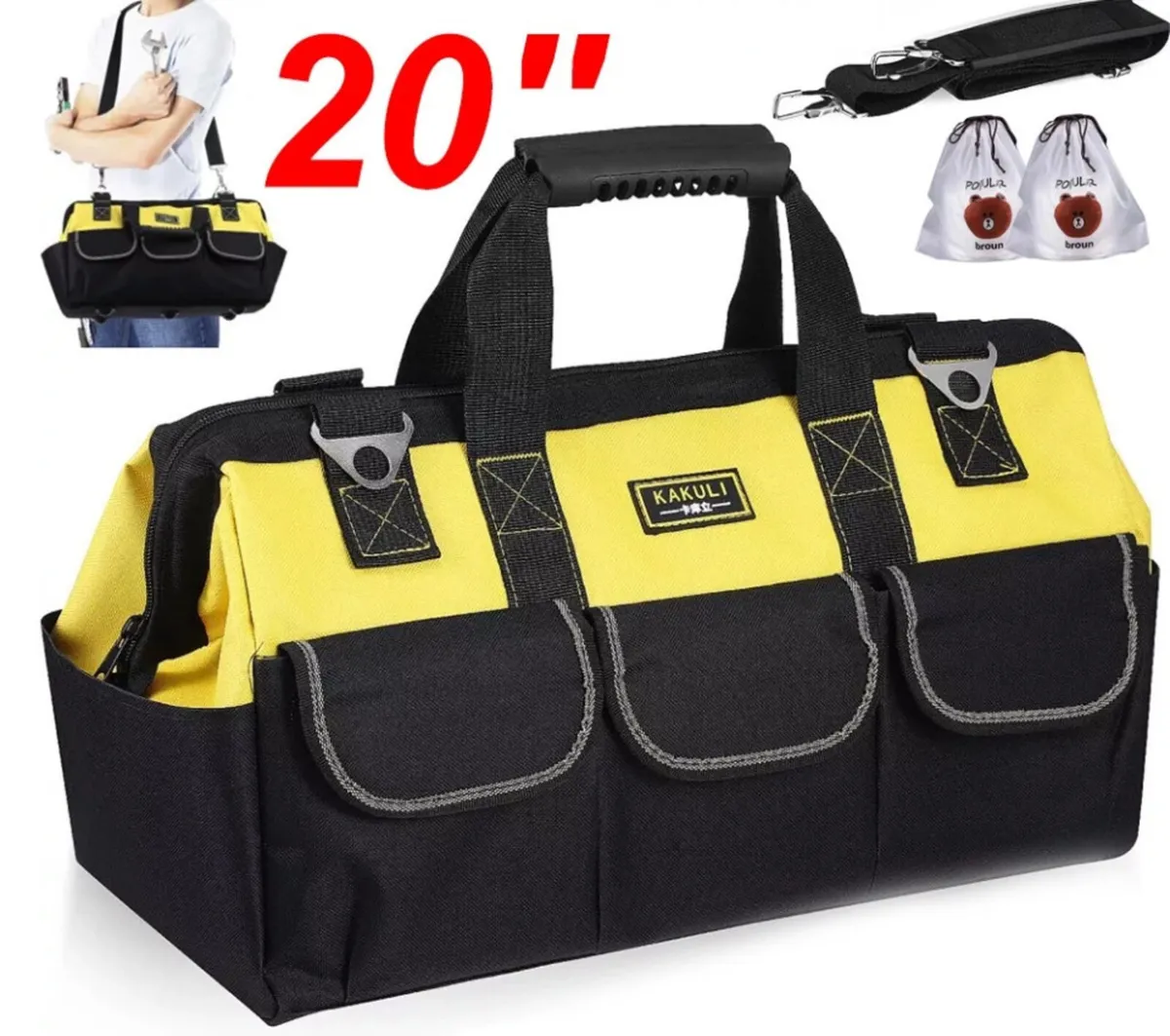 20" Multifunctional Tool Bag Heavy Duty NEW - Image 1