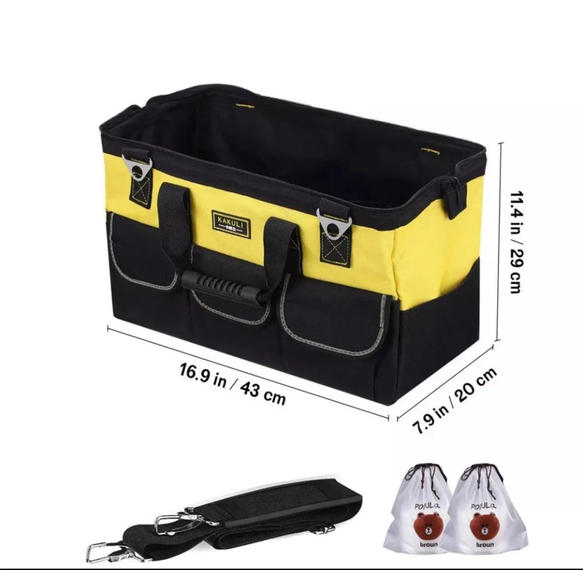 20" Multifunctional Tool Bag Heavy Duty NEW - Image 2