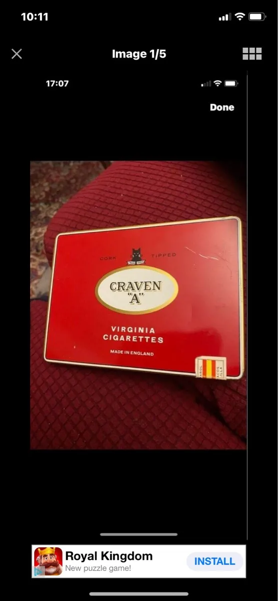 Vintage Craven ‘A’ Metal Box - Image 1