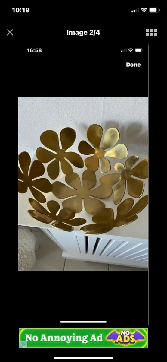 Vintage Brass Fruit Bowl - Image 2