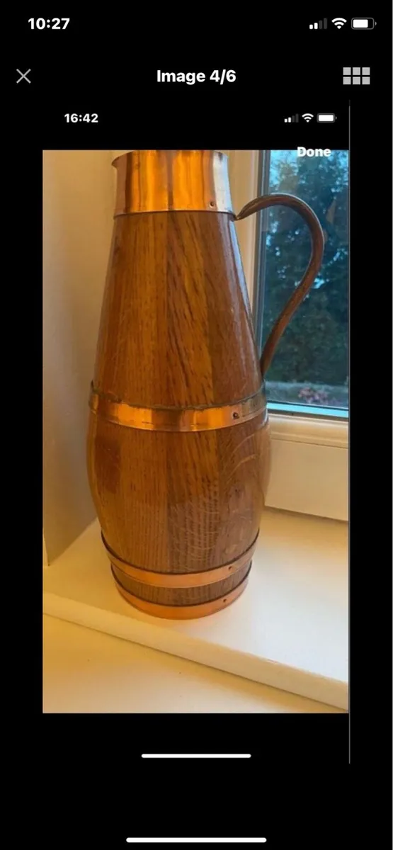 Vintage Timber & Copper Wine/ Cider Jar - Image 4