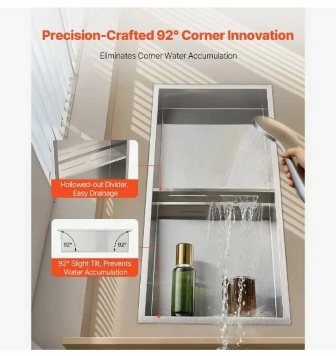 Shower Niche, 33.0 x 63.5 x 10.2 cm - Image 1