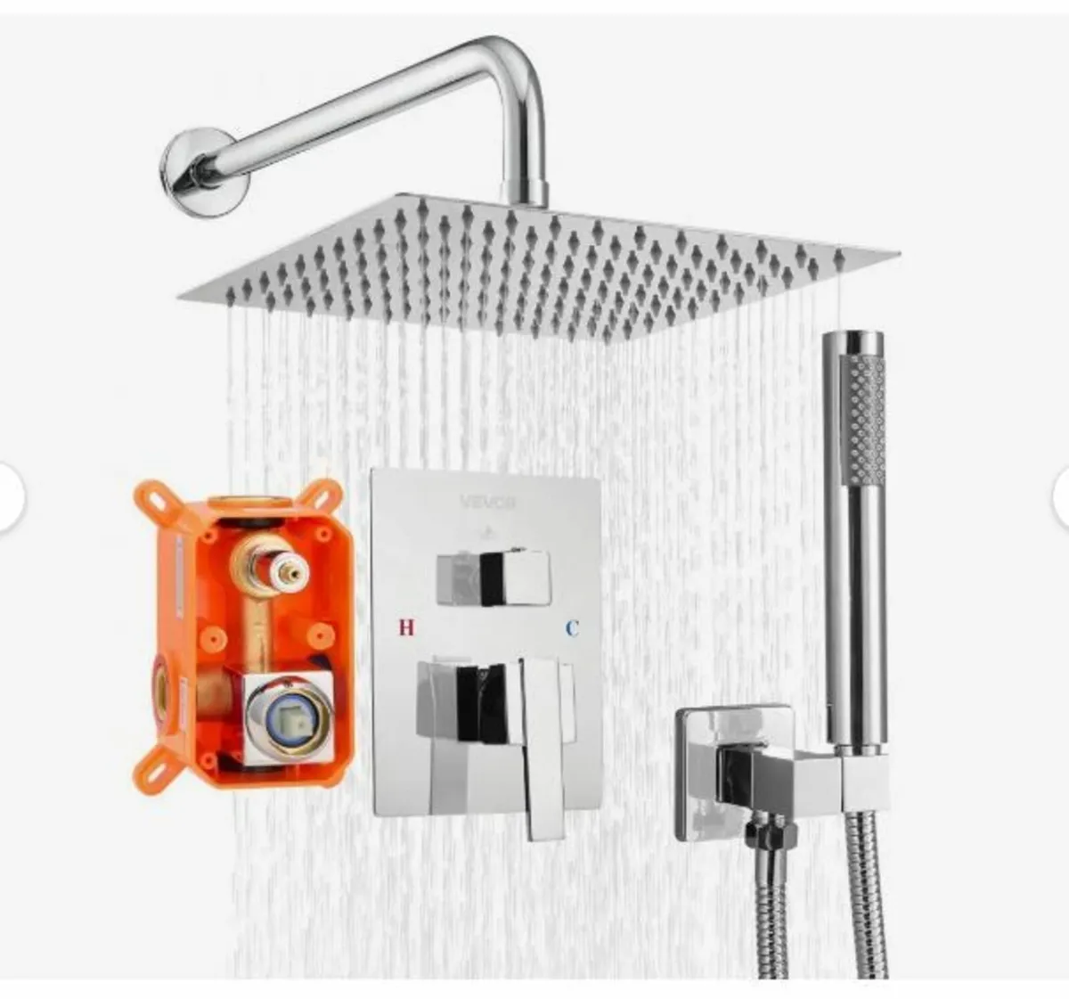 Shower Faucet Set, Rainfall Bathroom - Image 1
