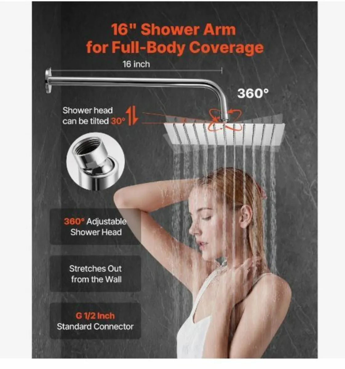Shower Faucet Set, Rainfall Bathroom - Image 4