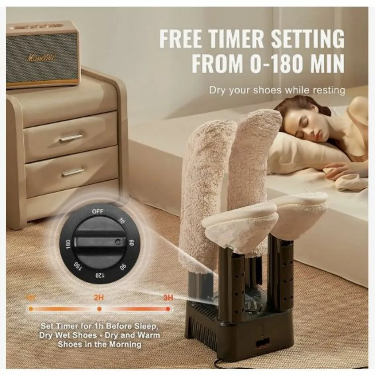 Detachable 4 Tubes Shoe Dryer, Portable Boot Dryer - Image 2