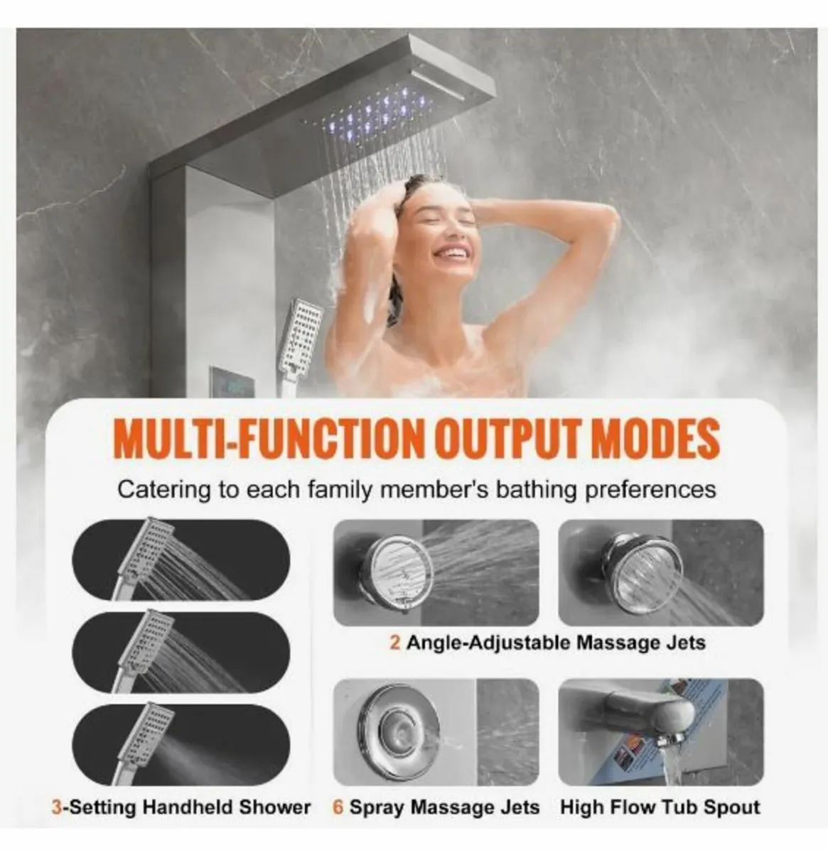 Shower Panel System, 6 Shower Modes - Image 2