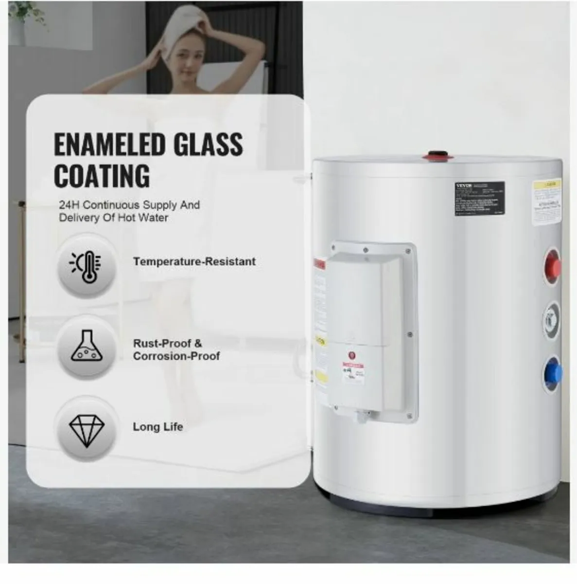 Electric Water Heater, 10 Gallon Tank - Image 4