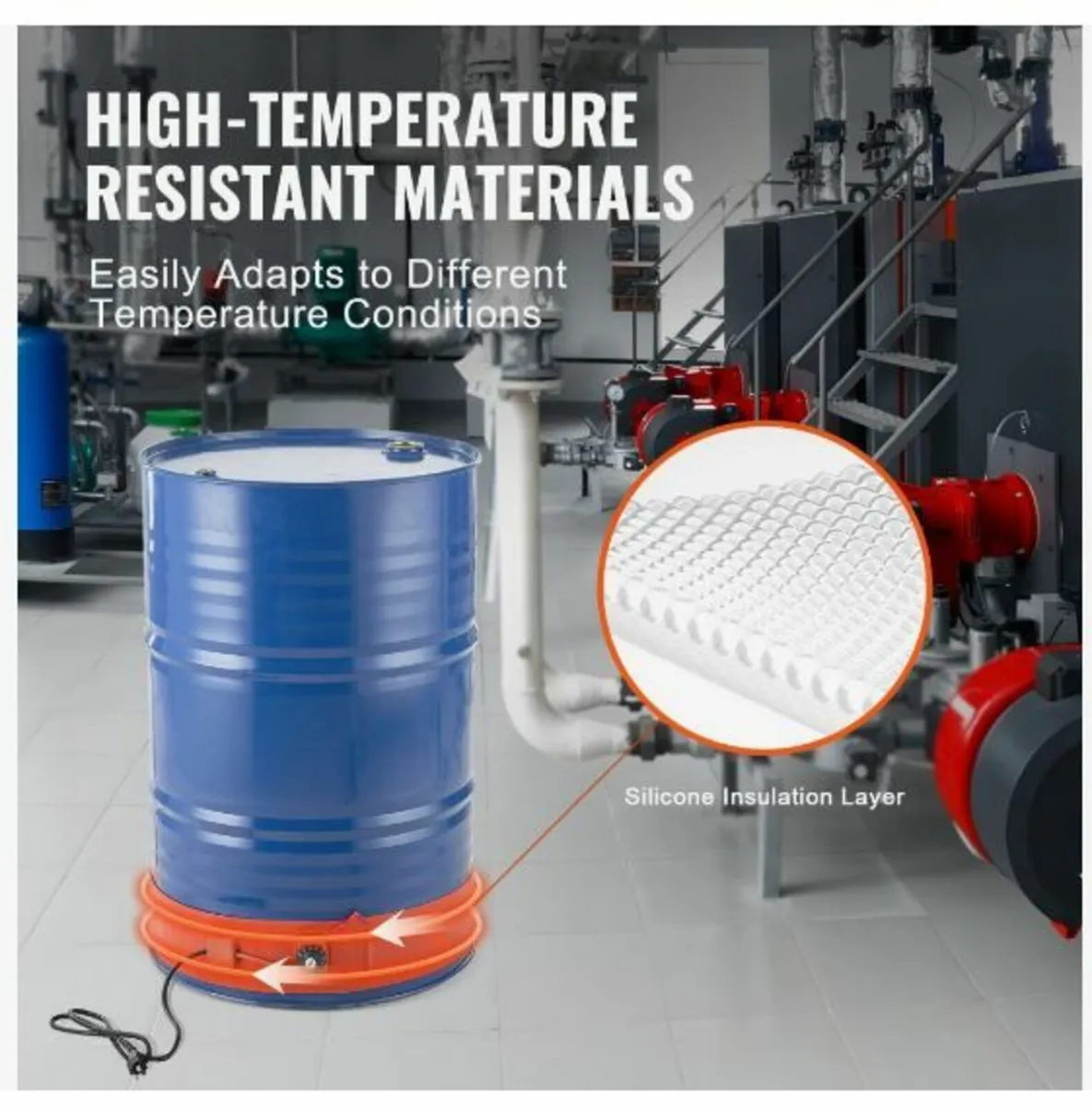 208.2 L Metal Drum Heater 1200 Watt 12.7 cm - Image 2