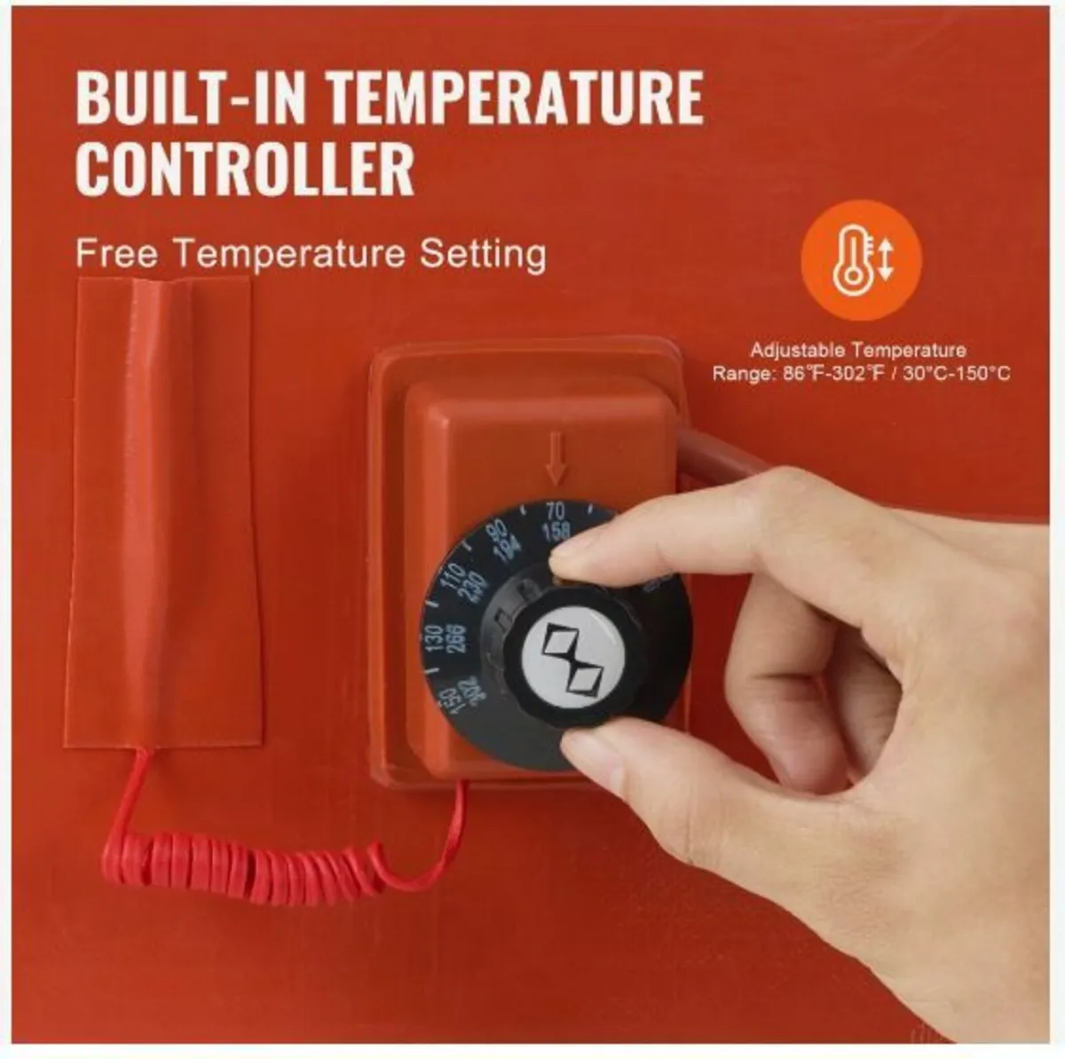 208.2 L Metal Drum Heater 1200 Watt 12.7 cm - Image 4