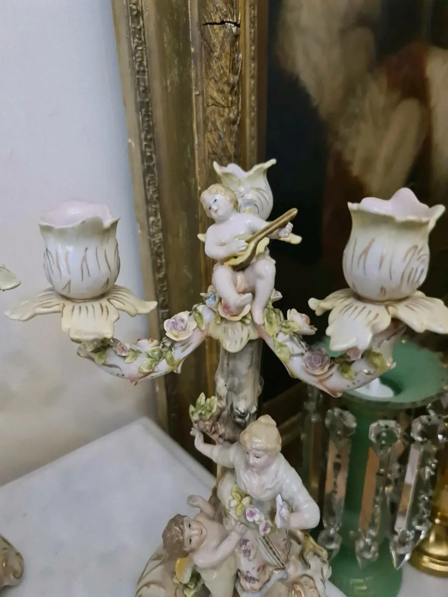 Depose antique candlesticks - Image 2