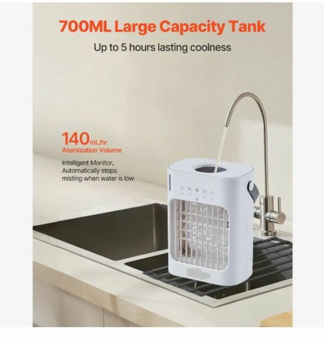 Portable Air Conditioner, 4-in-1 Evaporative Air - Image 3